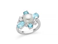 Anillo Miluna Mujer in Plata Perla PLI1768